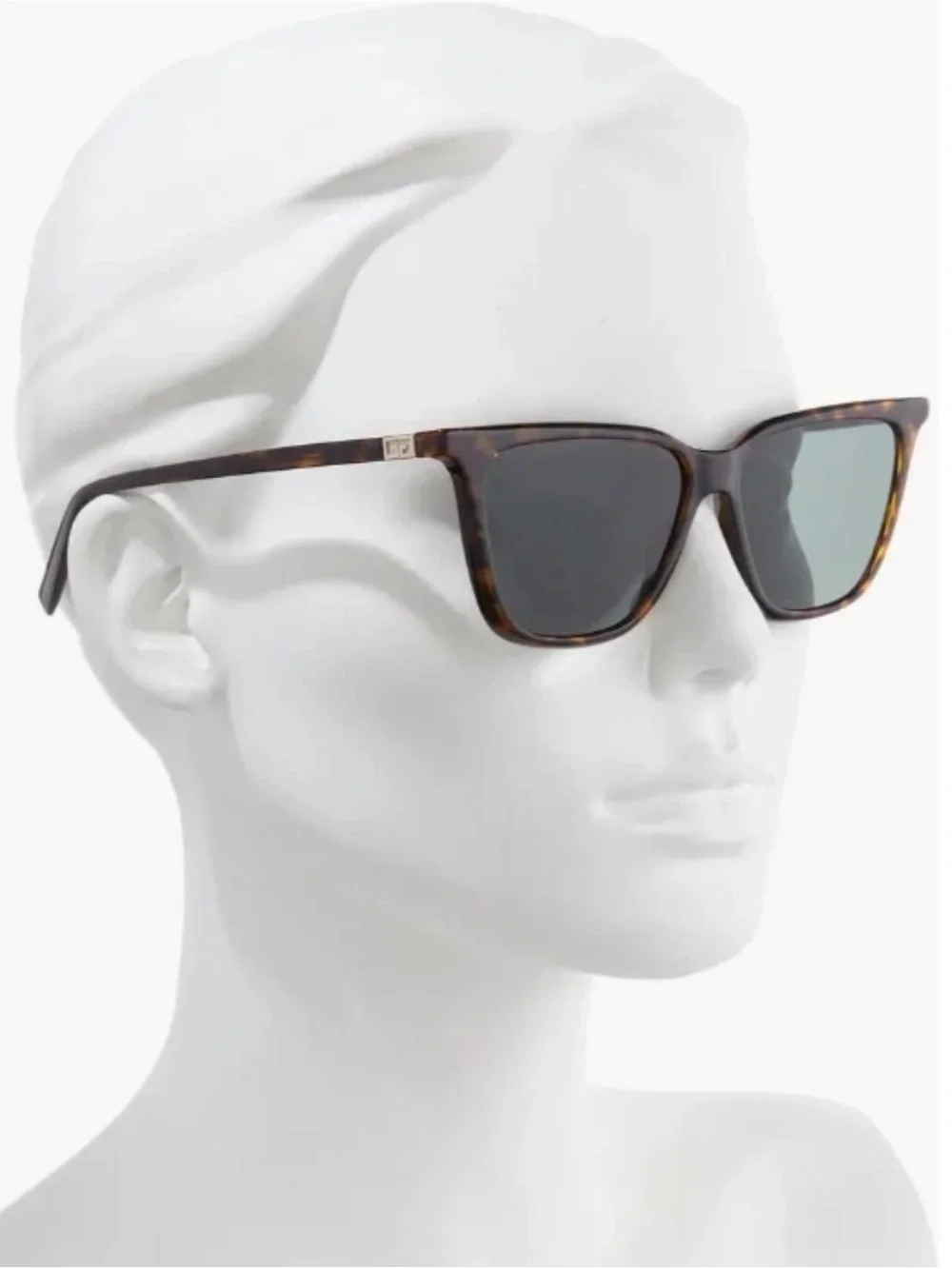 Givenchy GV7160/S Tortoise Wayfarer Sunglasses 55mm Green Lenses w/Case
